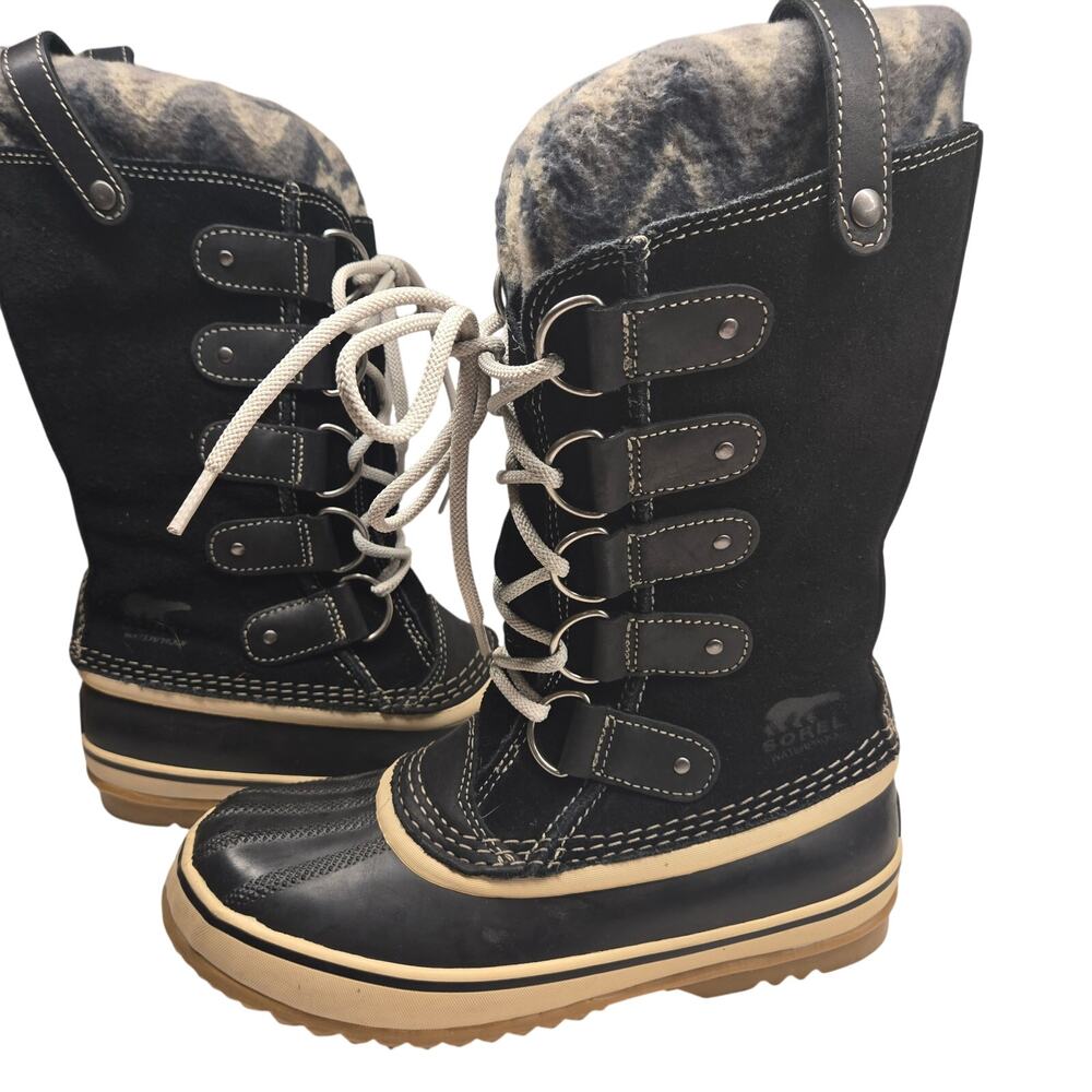 Sorel Joan of Arctic Knit II Waterproof Lace-Up Winter Snow Boots - Size 8